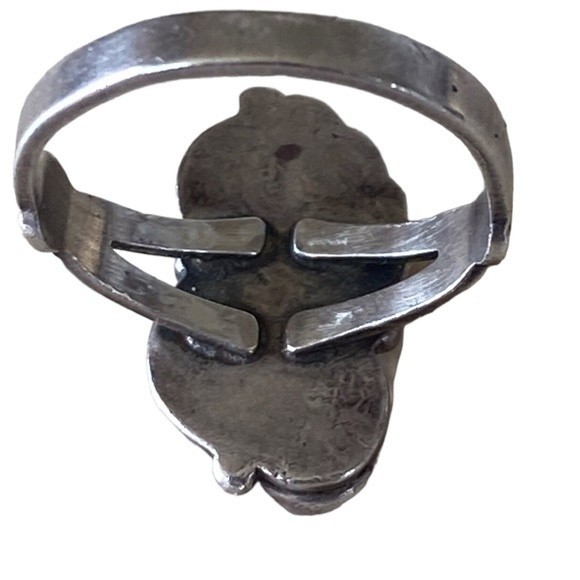 Vintage William Wheeler Co Sterling Silver Mother Of Pearl Ring - Picture 5 of 5